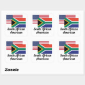 Amerikaanse en Zuid-Afrikaanse vlag Vierkante Sticker (Vel)
