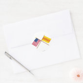 Amerikaanse en Zuid-Vietnam gekruiste vlaggen Ronde Sticker (Envelop)