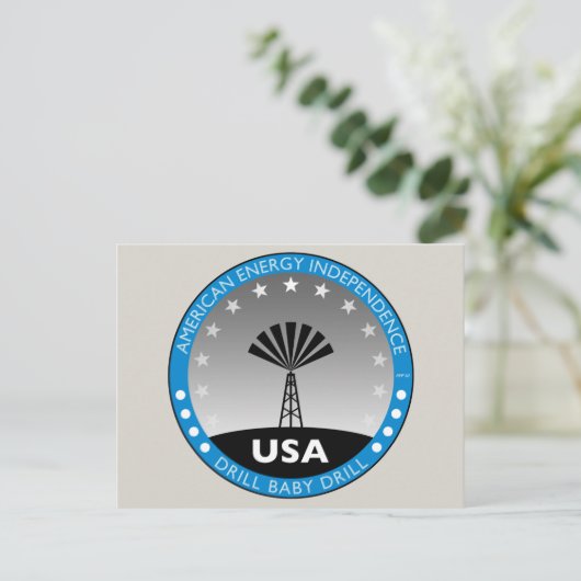 Amerikaanse energie-onafhankelijkheid briefkaart (Staand voorkant)