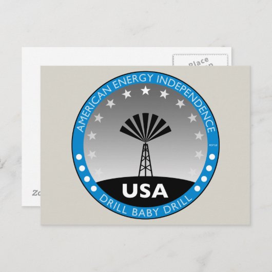 Amerikaanse energie-onafhankelijkheid briefkaart (Voorkant / Achterkant)