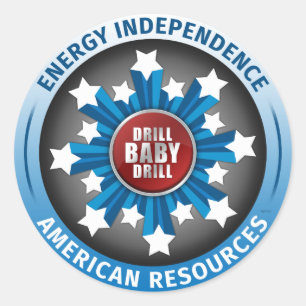 Amerikaanse energie-onafhankelijkheid ronde sticker