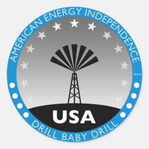 Amerikaanse energie-onafhankelijkheid ronde sticker