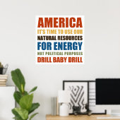 Amerikaanse energie poster (Thuiskantoor)