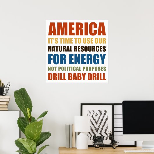 Amerikaanse energie poster (Thuiskantoor)
