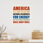 Amerikaanse energie poster (Keuken)