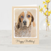 Amerikaanse Engelse coondschildering - Originele K Kaart (Gele Bloem)