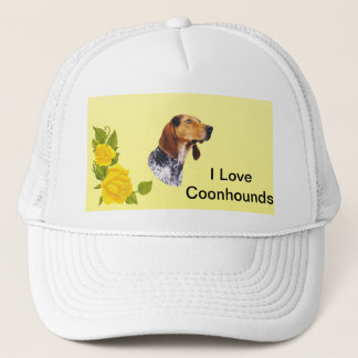 Amerikaanse Engelse coonhound en gele rozen Trucker Pet