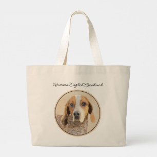 Amerikaanse Engelse Coonhound Redtick Schilderen H Grote Tote Bag