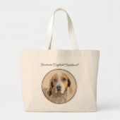 Amerikaanse Engelse Coonhound Redtick Schilderen H Grote Tote Bag (Voorkant)