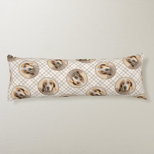 Amerikaanse Engelse Coonhound Redtick Schilderhond Lichaamskussen (Achterkant)