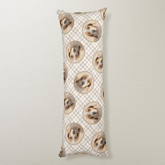 Amerikaanse Engelse Coonhound Redtick Schilderhond Lichaamskussen (Achterkant (Verticaal))