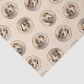 Amerikaanse Engelse Coonhound Redtick Schilderhond Tissuepapier (Detail)