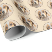 Amerikaanse Engelse Coonhound Schilderij - Honden Cadeaupapier (Rol Hoek)