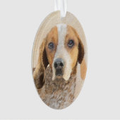 Amerikaanse Engelse Coonhound Schilderij - Honden Ornament (voorkant)