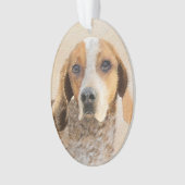 Amerikaanse Engelse Coonhound Schilderij - Honden Ornament (voorkant)