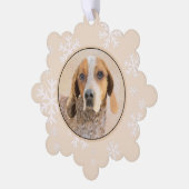 Amerikaanse Engelse Coonhound Schilderij - Honden Ornament Kaart (Links)