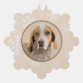 Amerikaanse Engelse Coonhound Schilderij - Honden Ornament Kaart (Voorkant)