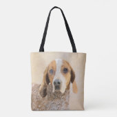 Amerikaanse Engelse Coonhound Schilderij - Honden  Tote Bag (Achterkant)