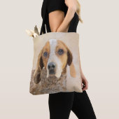 Amerikaanse Engelse Coonhound Schilderij - Honden  Tote Bag (Dichtbij)
