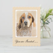 Amerikaanse Engelse coonhound-schildering - Oorspr Kaart (Staand voorkant)