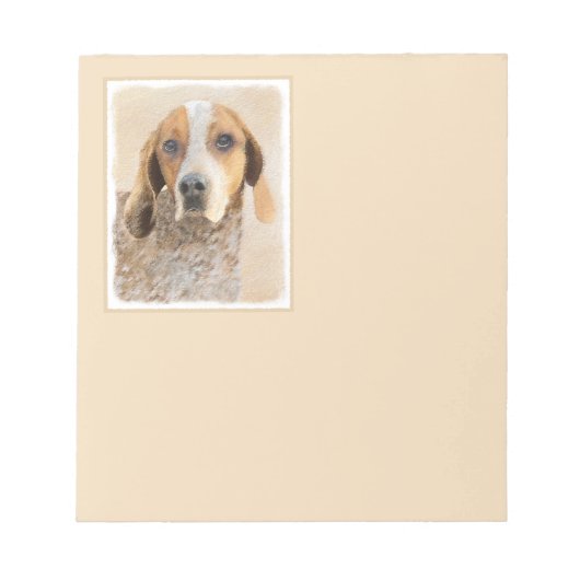 Amerikaanse Engelse coonhound-schildering - Oorspr Notitieblok (Voorkant)