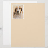 Amerikaanse Engelse coonhoundschildering - Dog Art (Voorkant / Achterkant)