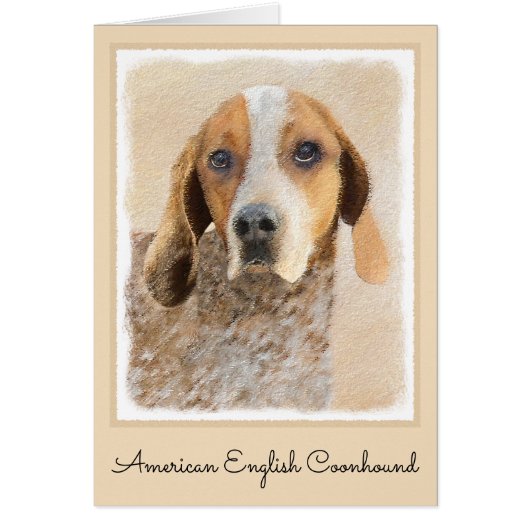 Amerikaanse Engelse coonhoundschildering - Dog Art (Voorkant)