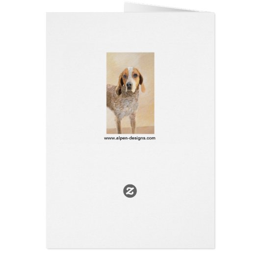 Amerikaanse Engelse coonhoundschildering - Dog Art (Achterkant)