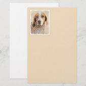 Amerikaanse Engelse coonhoundschildering - Dog Art Briefpapier (Voorkant / Achterkant)