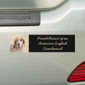 Amerikaanse Engelse coonhoundschildering - Dog Art Bumpersticker (Op auto)