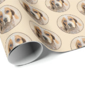 Amerikaanse Engelse coonhoundschildering - Dog Art Cadeaupapier (Rol Hoek)