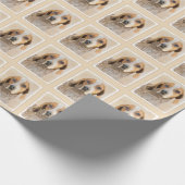 Amerikaanse Engelse coonhoundschildering - Dog Art Cadeaupapier (Hoek)