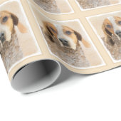 Amerikaanse Engelse coonhoundschildering - Dog Art Cadeaupapier (Rol Hoek)