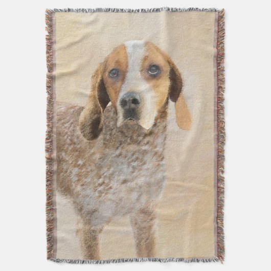 Amerikaanse Engelse coonhoundschildering - Dog Art Deken (Voorkant Verticaal)