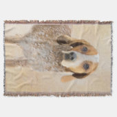 Amerikaanse Engelse coonhoundschildering - Dog Art Deken (Voorkant)