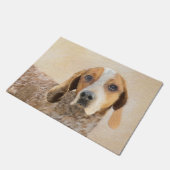Amerikaanse Engelse coonhoundschildering - Dog Art Deurmat (Schuin)
