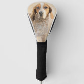 Amerikaanse Engelse coonhoundschildering - Dog Art Golfheadcover (Voorkant)