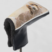 Amerikaanse Engelse coonhoundschildering - Dog Art Golfheadcover (3/4 voorkant)