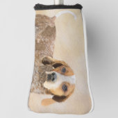 Amerikaanse Engelse coonhoundschildering - Dog Art Golfheadcover (Draai 90)