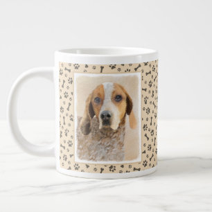 Amerikaanse Engelse coonhoundschildering - Dog Art Grote Koffiekop