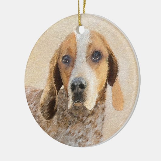 Amerikaanse Engelse coonhoundschildering - Dog Art Keramisch Ornament (Links)