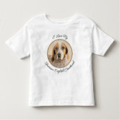 Amerikaanse Engelse coonhoundschildering - Dog Art Kinder Shirts (Voorkant)