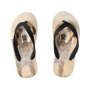 Amerikaanse Engelse coonhoundschildering - Dog Art Kinder Teenslippers