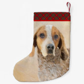 Amerikaanse Engelse coonhoundschildering - Dog Art Kleine Kerstsok (Achterkant)