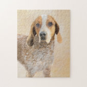 Amerikaanse Engelse coonhoundschildering - Dog Art Legpuzzel (Verticaal)