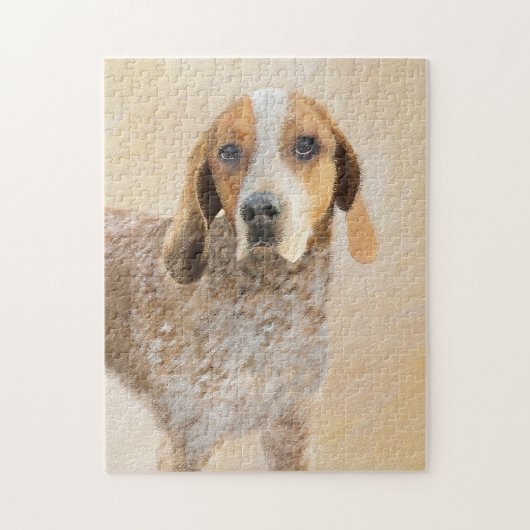 Amerikaanse Engelse coonhoundschildering - Dog Art Legpuzzel (Verticaal)
