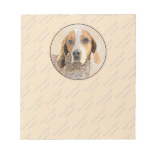 Amerikaanse Engelse coonhoundschildering - Dog Art Notitieblok