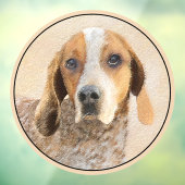 Amerikaanse Engelse coonhoundschildering - Dog Art Raamsticker (Vel 3)