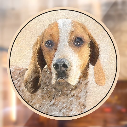 Amerikaanse Engelse coonhoundschildering - Dog Art Raamsticker (Vel 2)