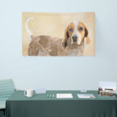 Amerikaanse Engelse coonhoundschildering - Dog Art Spandoek (Beurs)